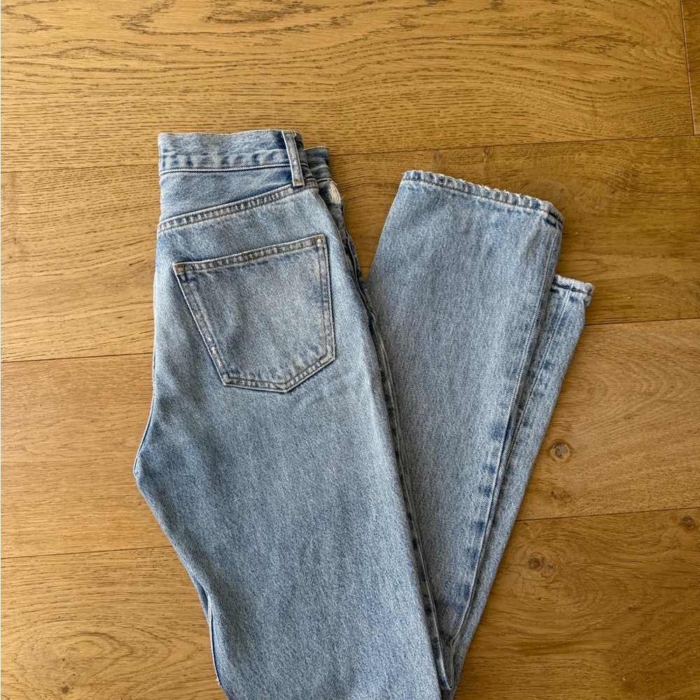 Agolde LANA Light Blue Straight Leg Jeans - Picture 2 of 9